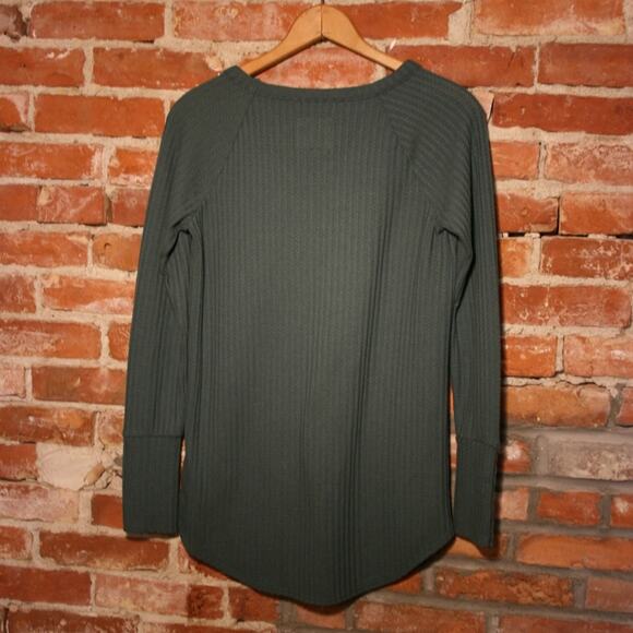 Chaser Waffle Knit Tee with Button Detailing - Picture 7 of 7
